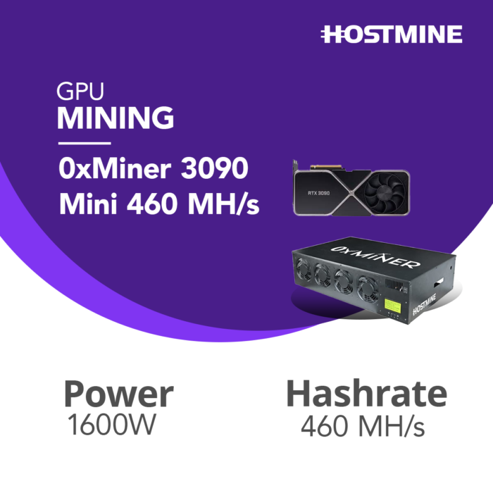 GPU Mining Contract 0xMiner 3090 Mini 460 MH/s 1