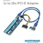 1x to 16x PCI-E Riser Adapter (6-pin to SATA) 1