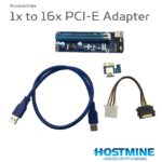 1x to 16x PCI-E Riser Adapter (Molex to SATA) 2