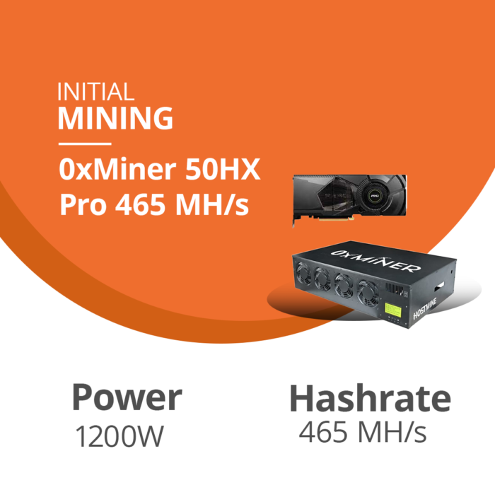 Altcoin Mining Contract 0xMiner 50HX Pro 465 MH/s 1