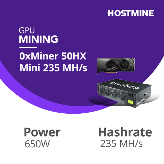 0xMiner 50HX Mini 235 MH/s (for hosting) 1