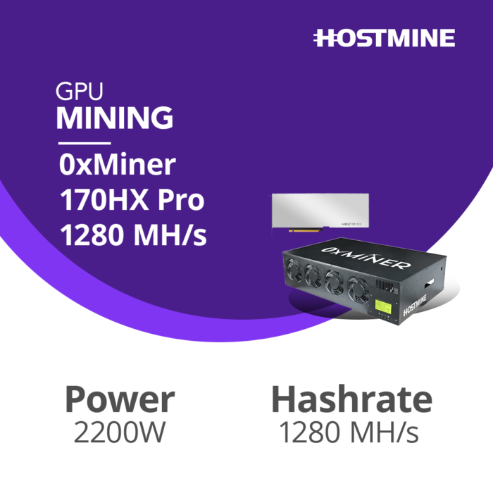 0xMiner 170HX Pro 1280 MH/s (for hosting) 1
