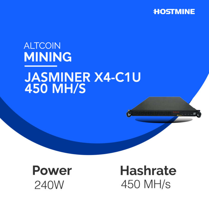 ETHEREUM Mining Contract Jasminer X4-C1U 450 MH/s 1